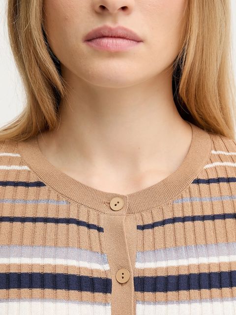 United Colors of Benetton kardigan damski kolor brązowy lekki 1E3RE502D