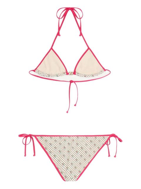 Valentino Garavani Gelatini-print bikini - Neutrals
