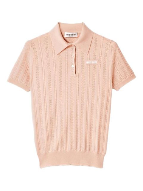 Miu Miu cashmere polo sweater - Pink - zdjęcie produktu nr 1