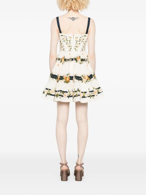 Agua By Agua Bendita floral-print mini dress - Neutrals