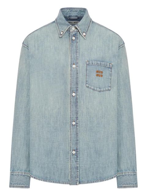 Miu Miu buttoned chambray shirt - Blue