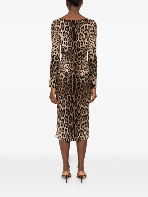 Dolce & Gabbana animal-print dress - Brown