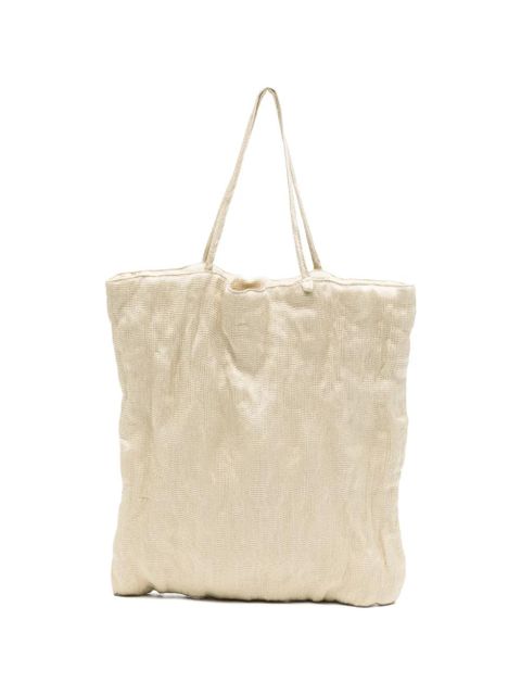 Alysi crinkled-effect tote bag - Neutrals - zdjęcie produktu nr 1