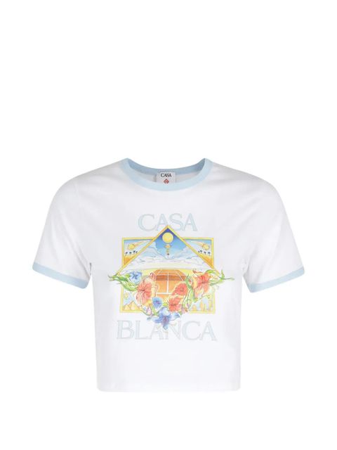 Casablanca Tennis Landscape T-shirt - White - zdjęcie produktu nr 1