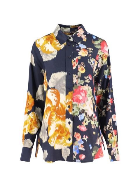 Essentiel Antwerp floral shirt - Blue - zdjęcie produktu nr 1