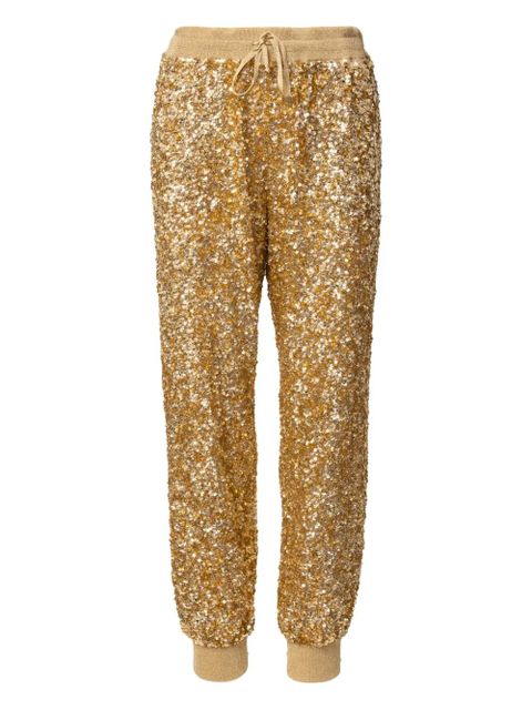 Valentino Garavani sequin-embellished drawstring track pants - Gold - zdjęcie produktu nr 1