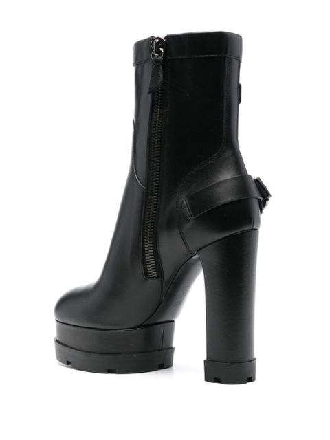 Casadei 130mm leather ankle boots - Black - zdjęcie produktu nr 2