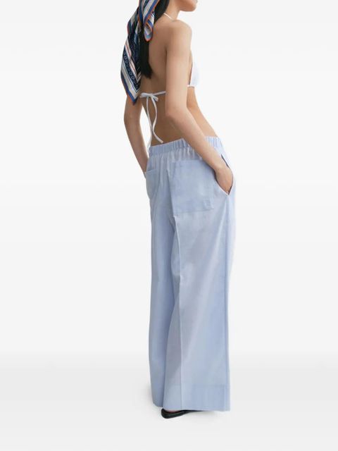 TOTEME drawstring palazzo pants - Blue