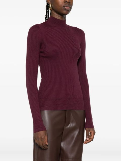 TWINSET ribbed-knit high-neck top - Red