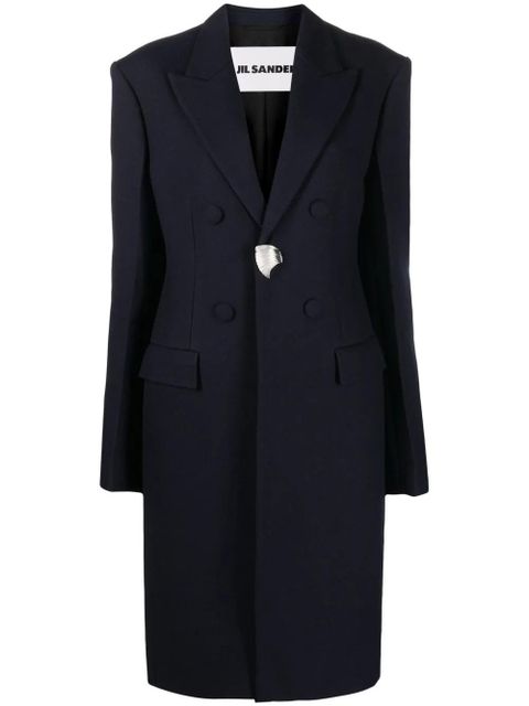 Jil Sander single-button wool coat - Blue - zdjęcie produktu nr 1