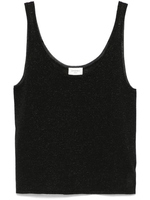 Saint Laurent lurex knitted tank top - Black - zdjęcie produktu nr 1