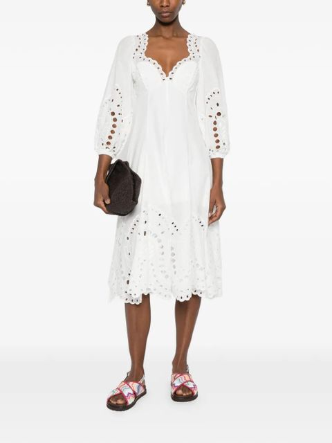 Charo Ruiz Ibiza Corbin lace-detail midi dress - White - zdjęcie produktu nr 2