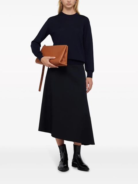 Jil Sander asymmetric midi skirt - Blue - zdjęcie produktu nr 2