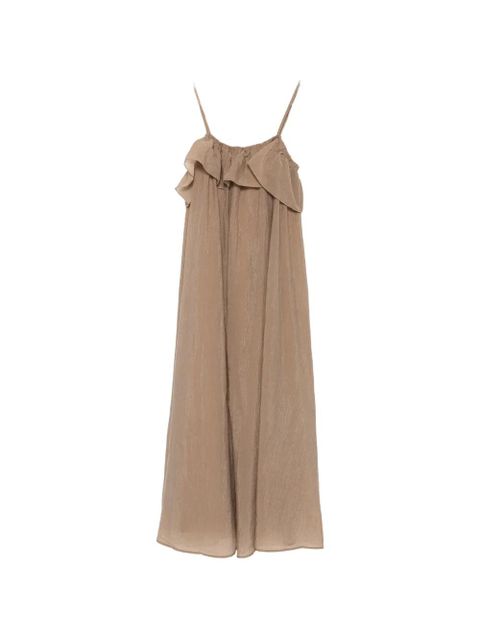 Eleh ruffle-detail maxi dress - Brown - zdjęcie produktu nr 1