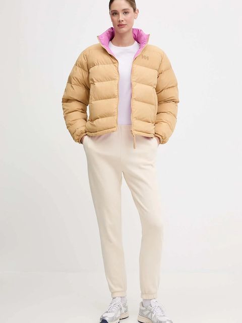 Helly Hansen kurtka dwustronna YU 23 REVERSIBLE PUFFER damska kolor żółty zimowa oversize 54061