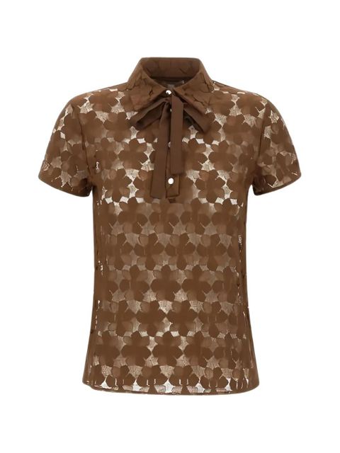 Max Mara Mstvello floral tie polo shirt - Brown - zdjęcie produktu nr 1