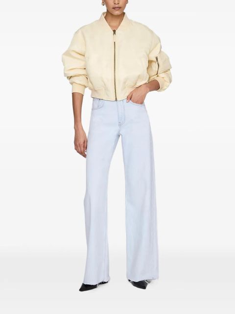 ANINE BING Leon cropped bomber jacket - Neutrals - zdjęcie produktu nr 2