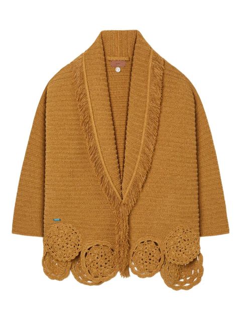 Alanui Island Memories fringed cardi-coat - Brown - zdjęcie produktu nr 1