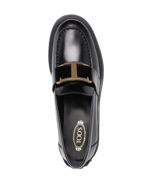 Tod's logo-plaque 60mm loafers - Black