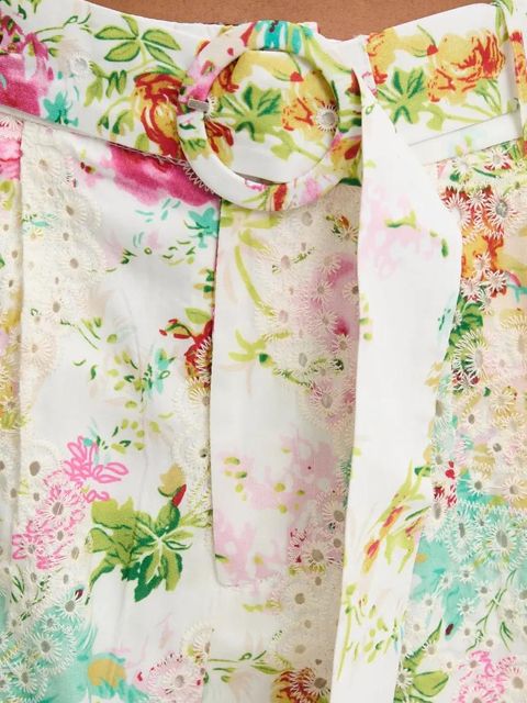 Answear.LAB szorty damskie kolor beżowy wzorzyste high waist