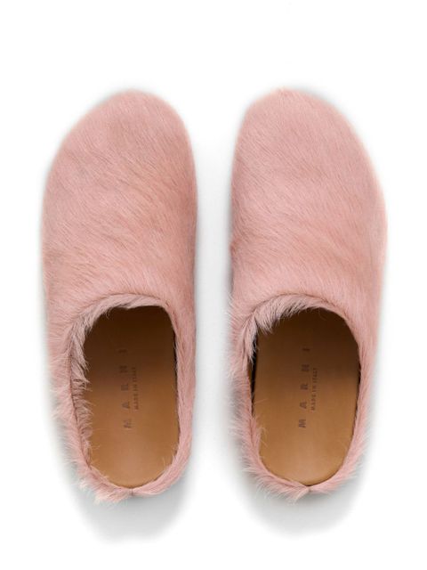 Marni hair calfskin mules - Pink