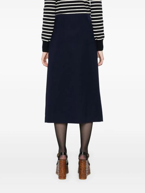 Chloé side-slits midi skirt - Blue