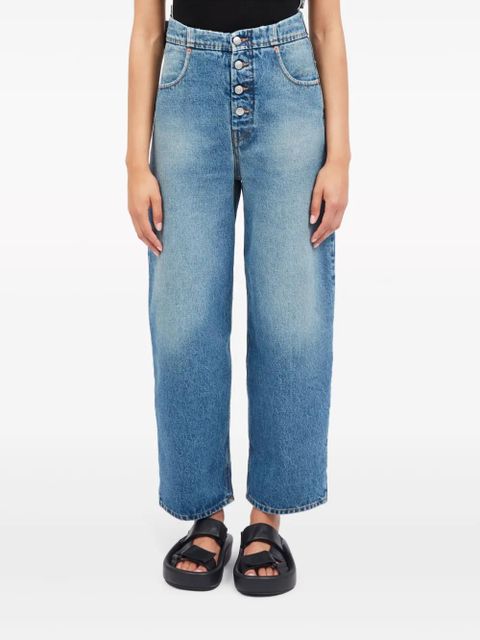 MM6 Maison Margiela wide-leg cotton jeans - Blue - zdjęcie produktu nr 2