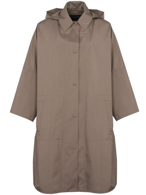 Yves Salomon hooded cape - Brown - zdjęcie produktu nr 1