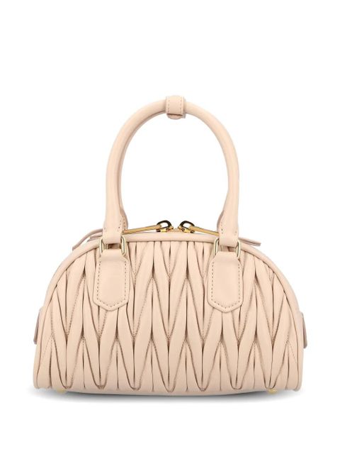 Miu Miu Arcadie quilted-texture leather tote bag - Pink - zdjęcie produktu nr 2