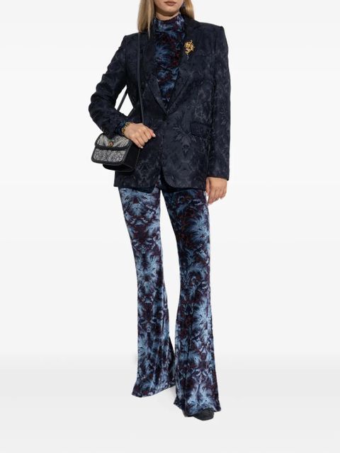 ETRO floral-pattern single-breasted blazer - Blue