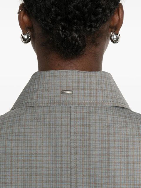 OUR LEGACY Capital single-breasted checked coat - Grey