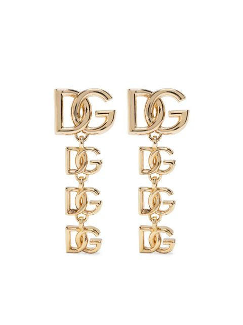 Dolce & Gabbana logo-lettering drop earrings - Gold - zdjęcie produktu nr 1