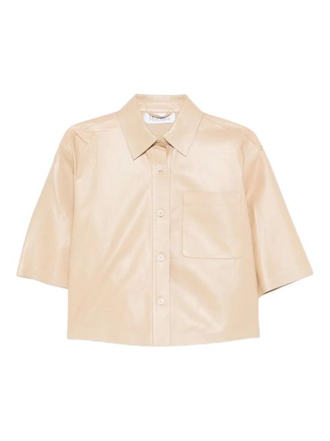 Max Mara Arcella cropped leather jacket - Neutrals - zdjęcie produktu nr 1