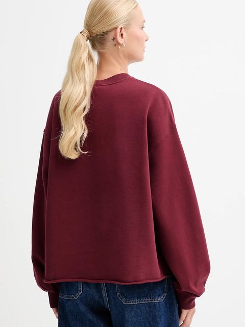 Levi's bluza damska kolor bordowy z aplikacją 003RE - zdjęcie produktu nr 2