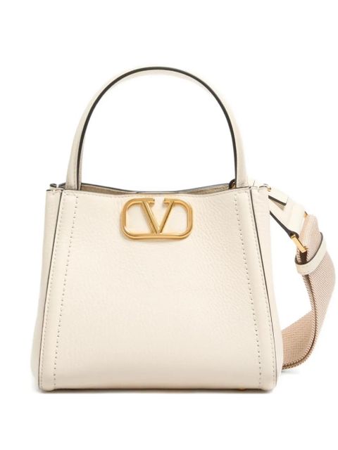 Valentino Garavani small Alltime leather tote bag - Neutrals - zdjęcie produktu nr 1