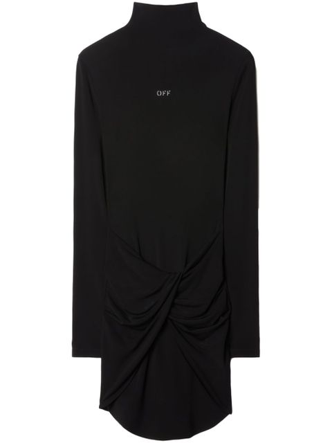 Off-White twist-detail long-sleeve minidress - Black - zdjęcie produktu nr 1