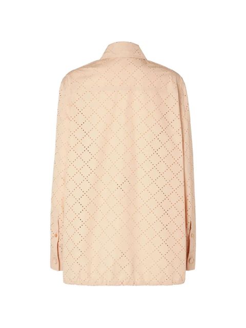 FENDI broderie-anglaise long-sleeve shirt - Neutrals - zdjęcie produktu nr 2