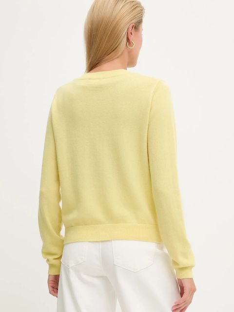 Answear.LAB kardigan z wełny merino damski kolor żółty lekki - zdjęcie produktu nr 2