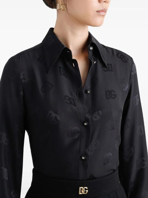 Dolce & Gabbana DNA logo jacquard shirt - Black