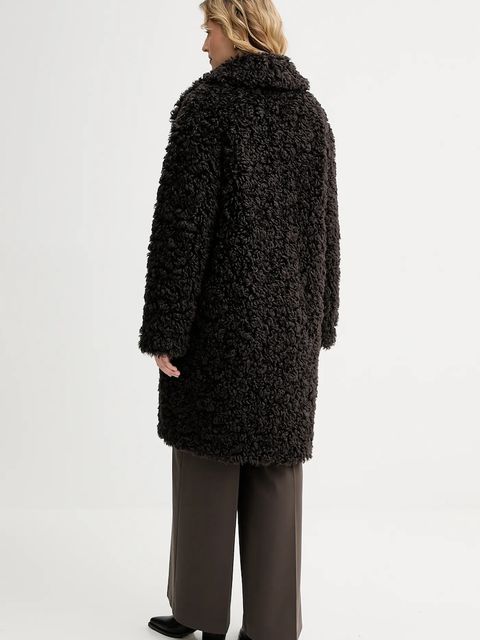 Stand Studio płaszcz Camille Cocoon Coat damski kolor brązowy przejściowy oversize 61137-9061