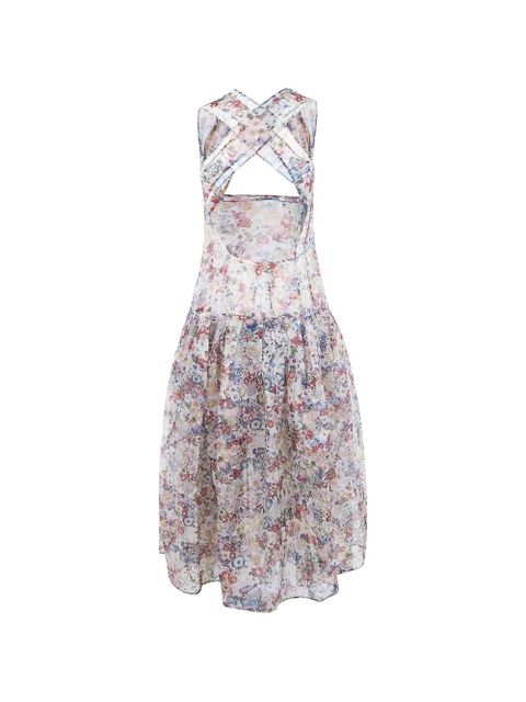 KHAITE Amello floral open-back dress - Neutrals - zdjęcie produktu nr 2
