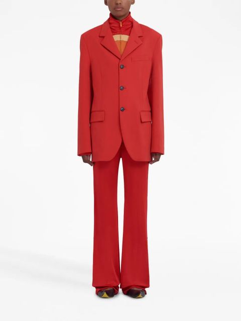 Marni single-breasted jersey blazer - Red