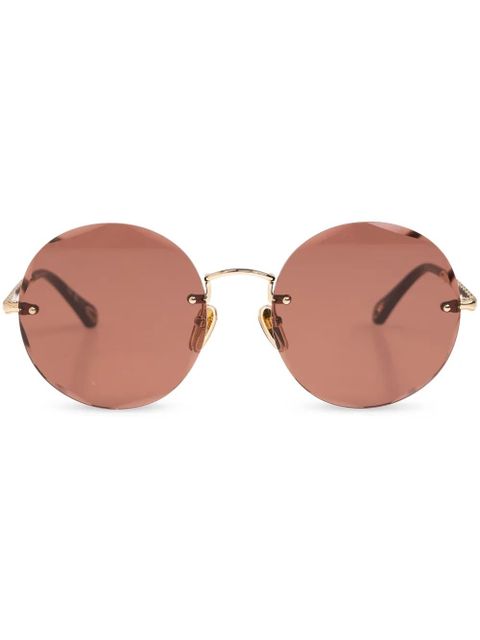 Chloé Eyewear oversized round-frame sunglasses - Gold - zdjęcie produktu nr 1