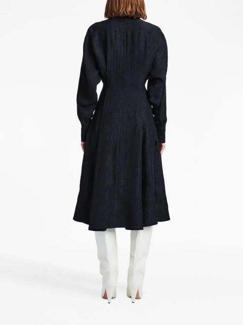 Proenza Schouler Flou crinkled shirtdress - Black