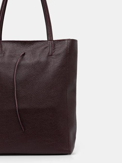 Answear.LAB torebka skórzana kolor bordowy