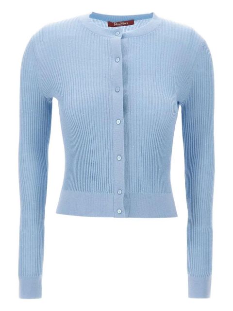 Max Mara sequin-embellished ribbed cardigan - Blue - zdjęcie produktu nr 1