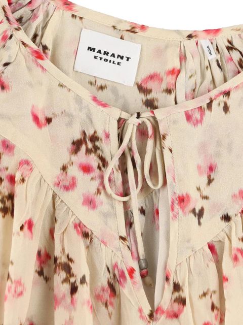 ISABEL MARANT floral tie blouse - Neutrals