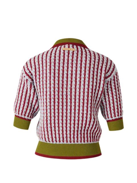 Marni striped polo top - Red - zdjęcie produktu nr 2
