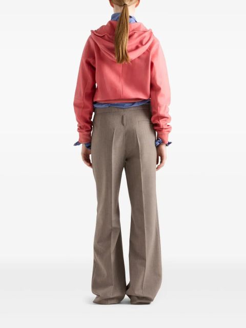 Prada hooded leather jacket - Pink