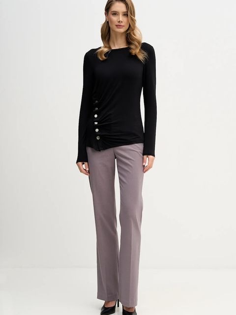 Sisley longsleeve kolor czarny 3JPXL108C - zdjęcie produktu nr 2